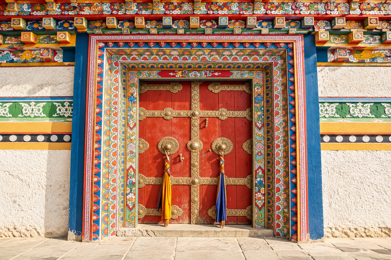 puerta monasterio tibetano